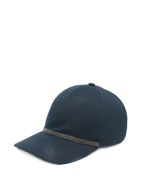 Monili-embellished baseball cap by BRUNELLO CUCINELLI