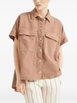 Monili-trimmed chest-pocket shirt by BRUNELLO CUCINELLI Monili-trimmed chest-pocket shirt by BRUNELLO CUCINELLI