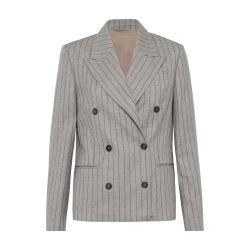Moulinè chalk stripe blazer by BRUNELLO CUCINELLI