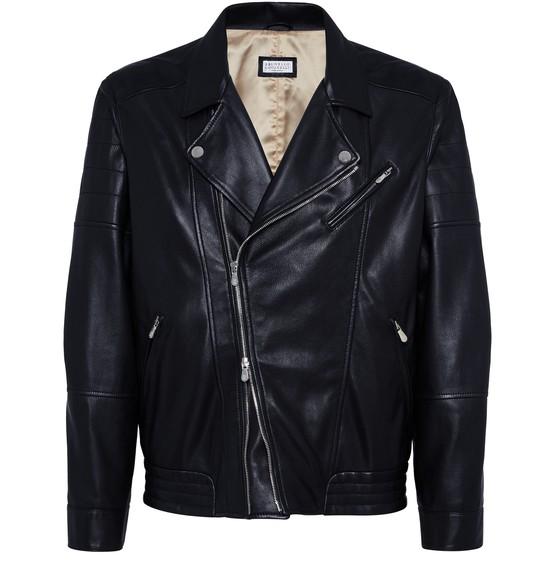 Nappa leather biker jacket by BRUNELLO CUCINELLI