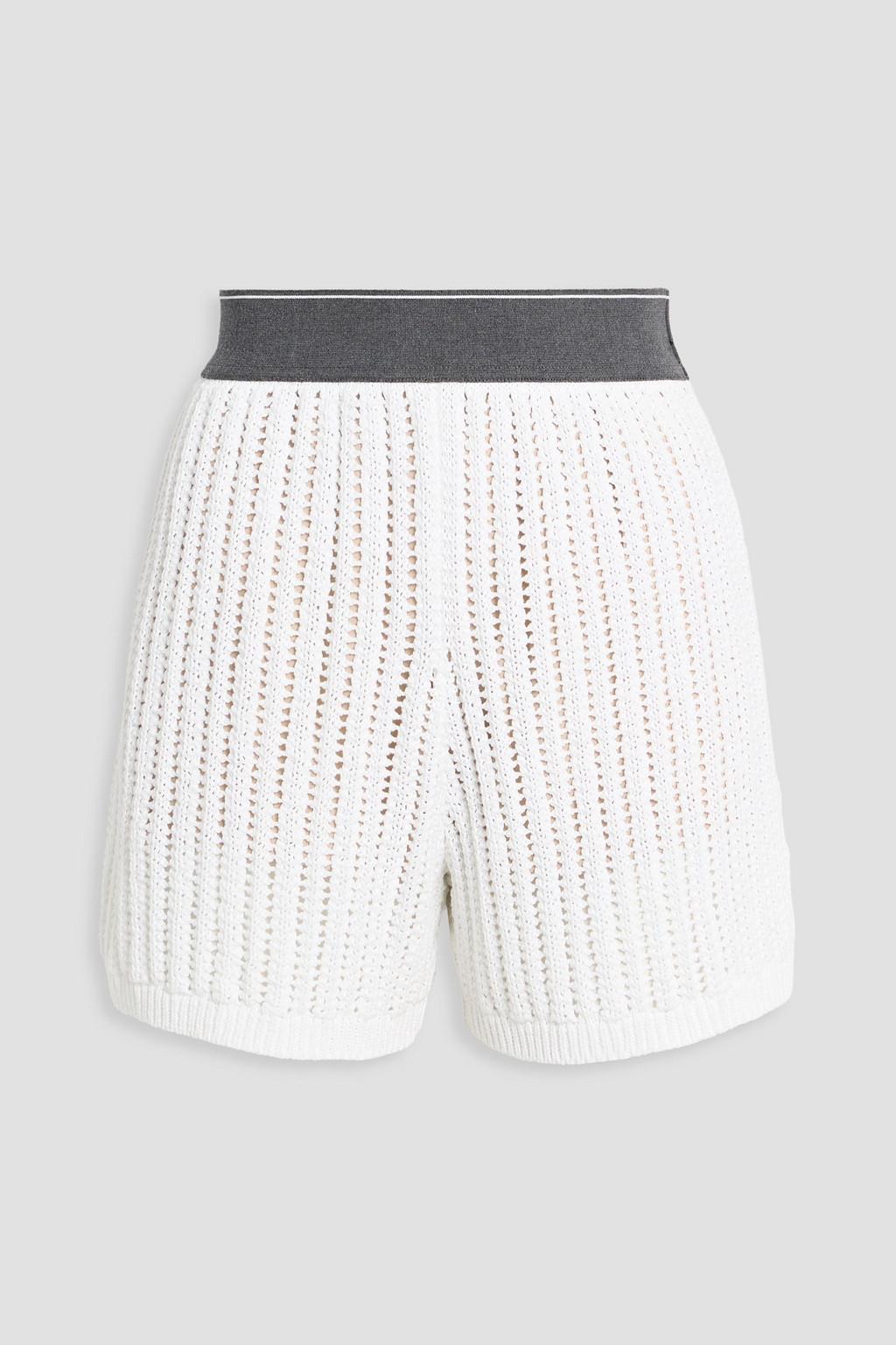 Open-knit cotton shorts by BRUNELLO CUCINELLI