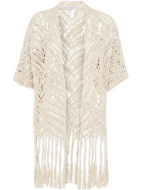 Opera macramé cardigan by BRUNELLO CUCINELLI