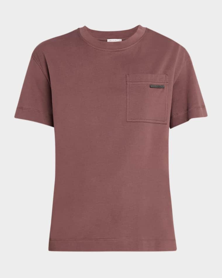 Patch Pocket Cotton T-Shirt by BRUNELLO CUCINELLI