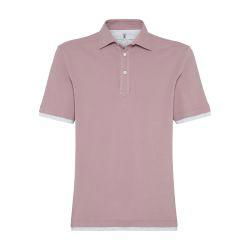 Polo shirt with superimposed effect by BRUNELLO CUCINELLI