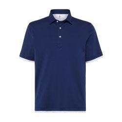 Polo with faux-layering by BRUNELLO CUCINELLI