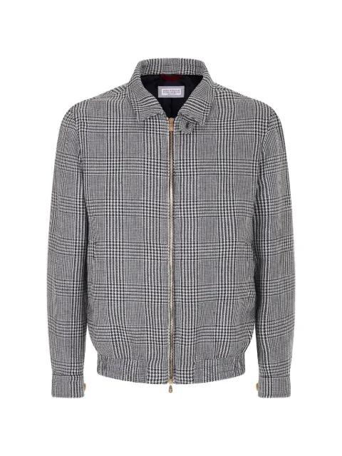 Prince of Wales houndstooth shirt jacket by BRUNELLO CUCINELLI
