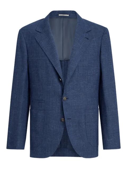 Prince of Wales patch-pocket blazer by BRUNELLO CUCINELLI