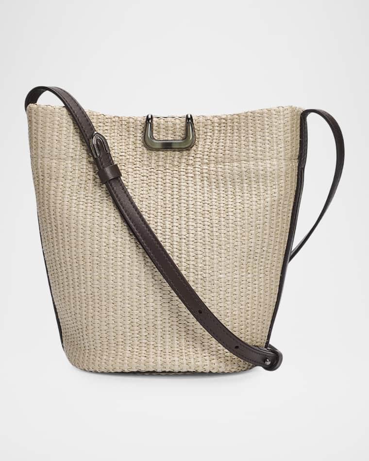 Raffia Small Bucket Bag by BRUNELLO CUCINELLI