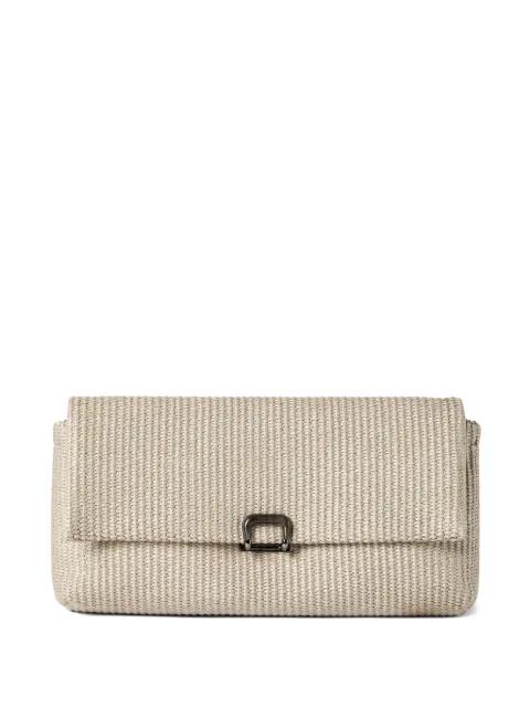 Sartorial clutch bag in techno raffia by BRUNELLO CUCINELLI