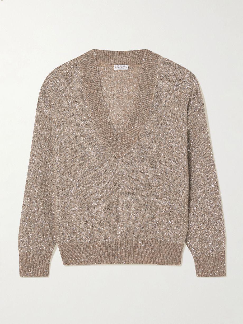 Sequined knitted sweater by BRUNELLO CUCINELLI