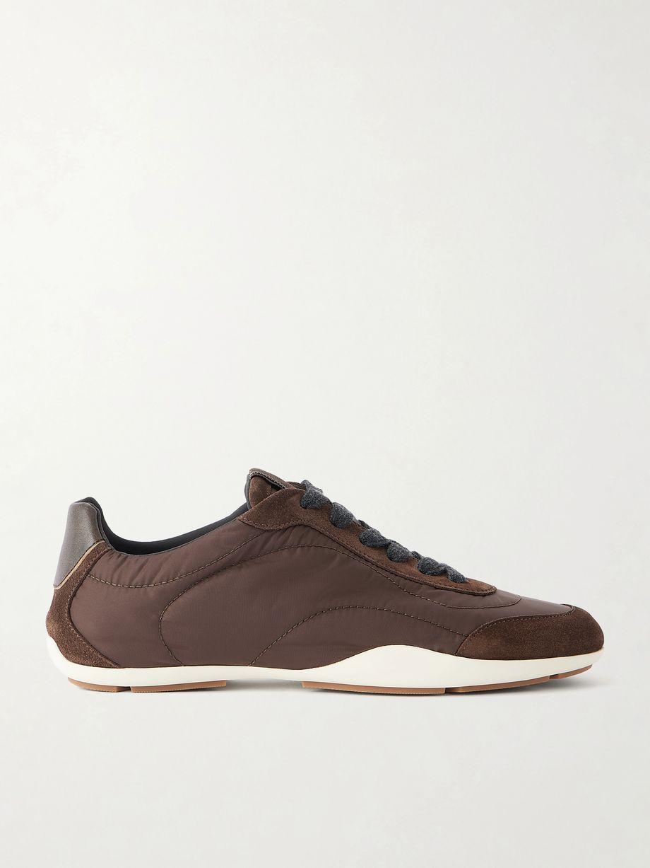 Shell and suede sneakers by BRUNELLO CUCINELLI