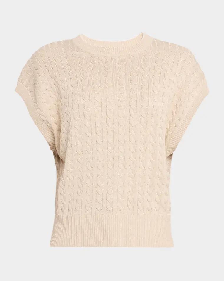Shimmering Cable Knit Vest by BRUNELLO CUCINELLI