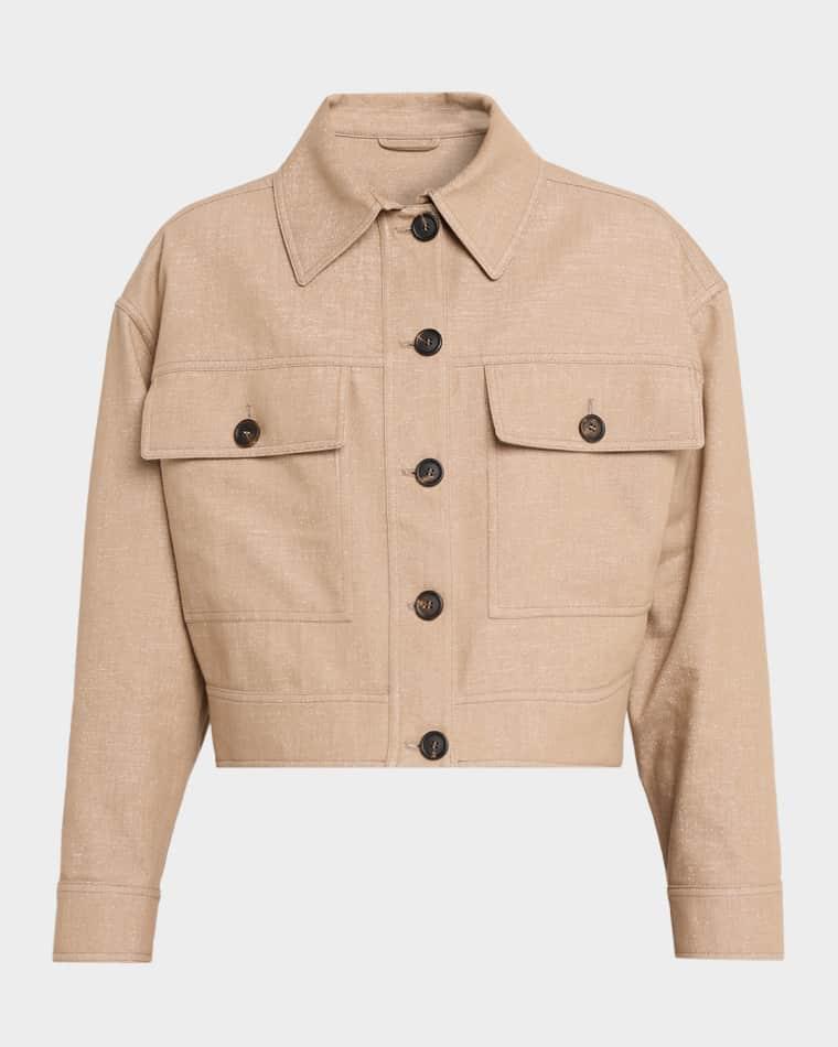 Shimmering Denim Jacket by BRUNELLO CUCINELLI