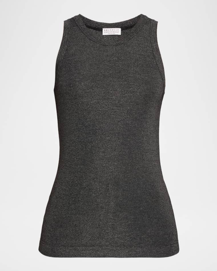 Shimmering Knit Sleeveless Blouse by BRUNELLO CUCINELLI