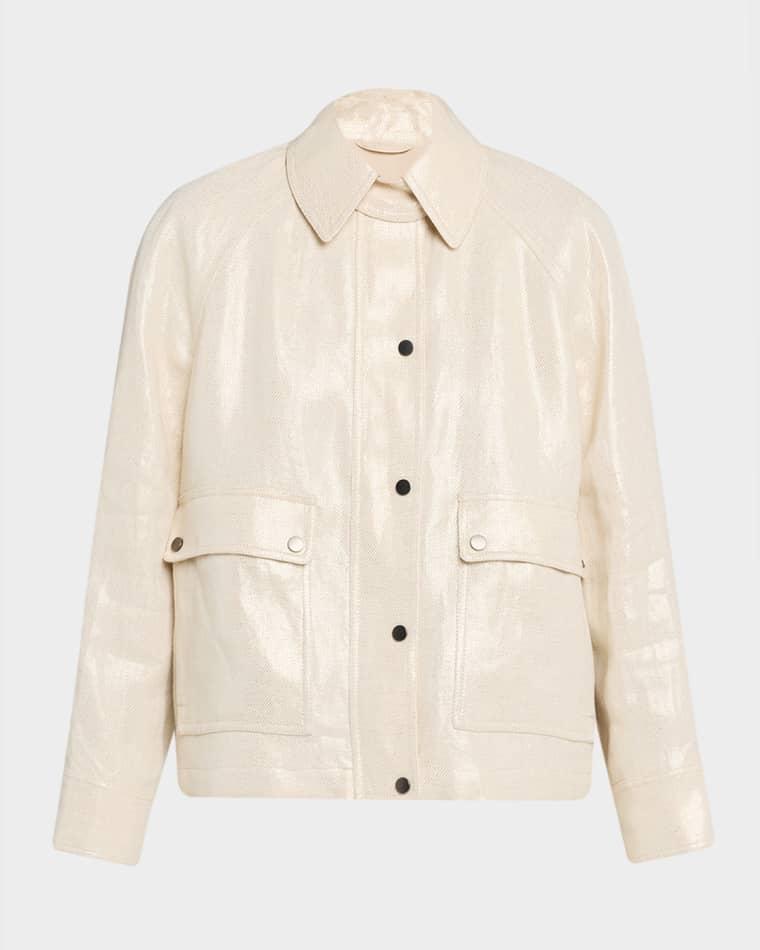 Shiny Bull Linen Jacket by BRUNELLO CUCINELLI