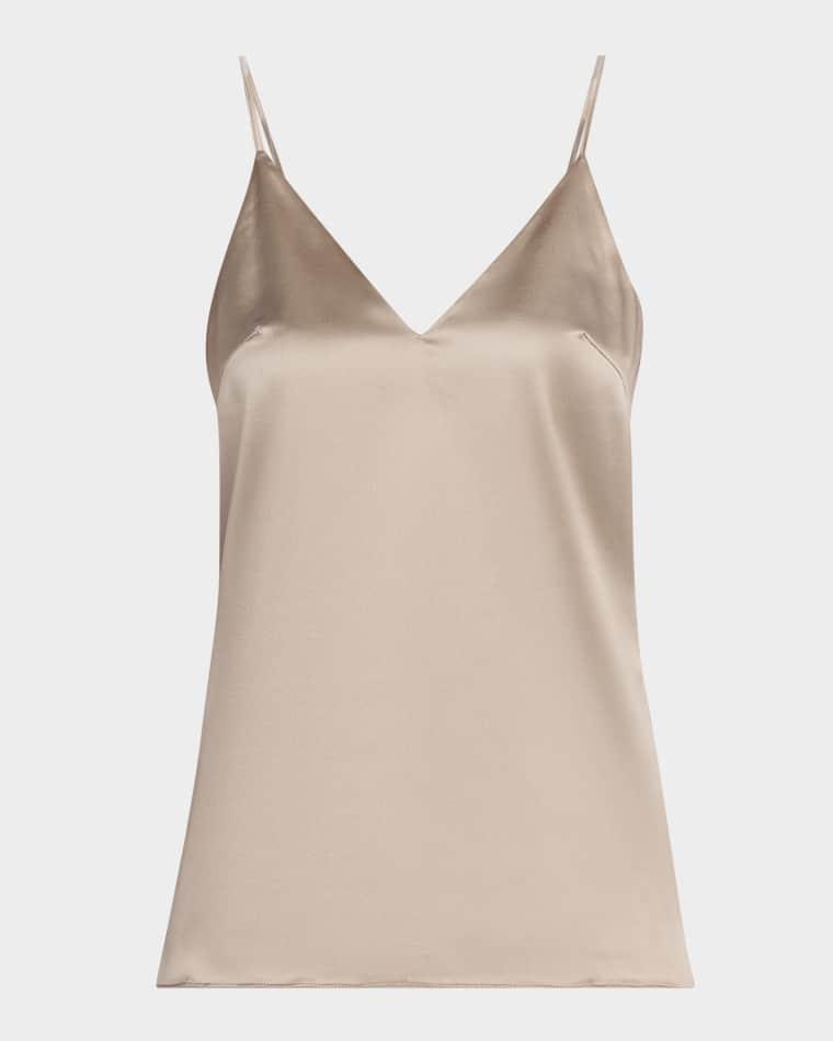 Silk V-Neck Camisole Top by BRUNELLO CUCINELLI