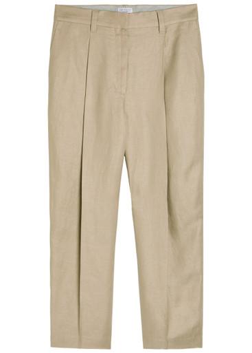 Straight-leg linen trousers by BRUNELLO CUCINELLI