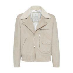 Suede biker jacket by BRUNELLO CUCINELLI
