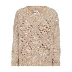 Sweater with Dazzling Embroidery by BRUNELLO CUCINELLI
