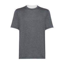 T-shirt with faux-layering by BRUNELLO CUCINELLI