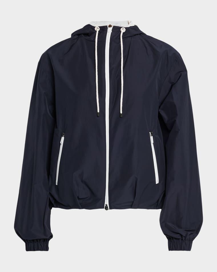 Techno Cotton Hooded Zip Jacket by BRUNELLO CUCINELLI