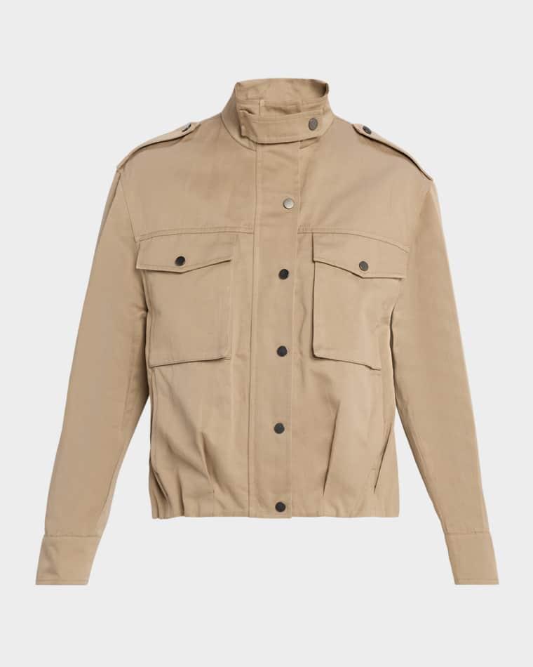 Techno Cotton Linen Utility Jacket by BRUNELLO CUCINELLI