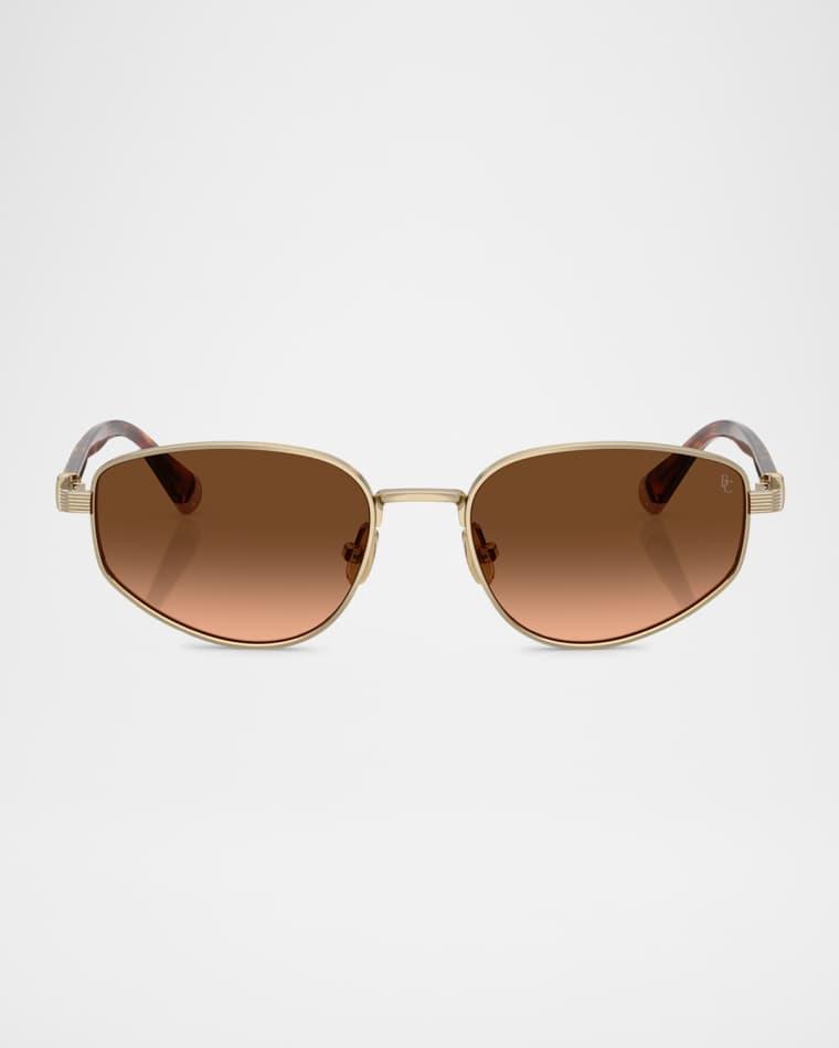 Titanium Oval Sunglasses by BRUNELLO CUCINELLI