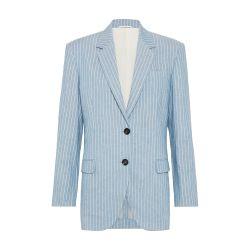 Twill blazer with monili by BRUNELLO CUCINELLI