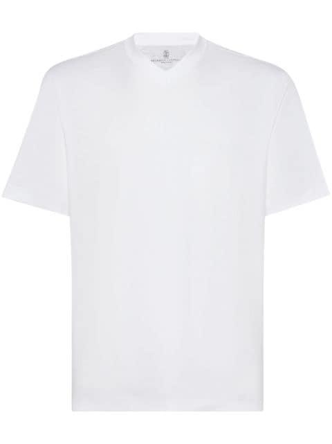 V-neck short-sleeve T-shirt by BRUNELLO CUCINELLI