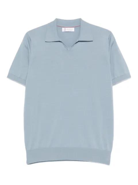 V-neck short-sleeve top by BRUNELLO CUCINELLI