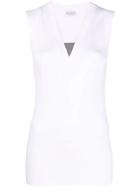 V-neck tank top by BRUNELLO CUCINELLI