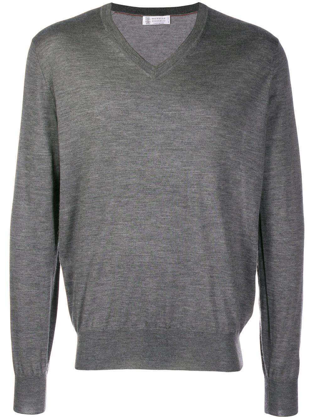 V-neck wool jumper by BRUNELLO CUCINELLI