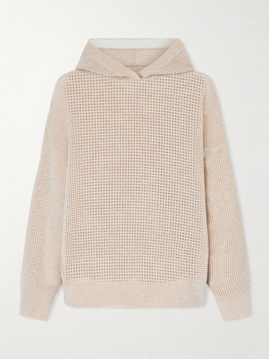 Waffle-knit cashmere hoodie by BRUNELLO CUCINELLI