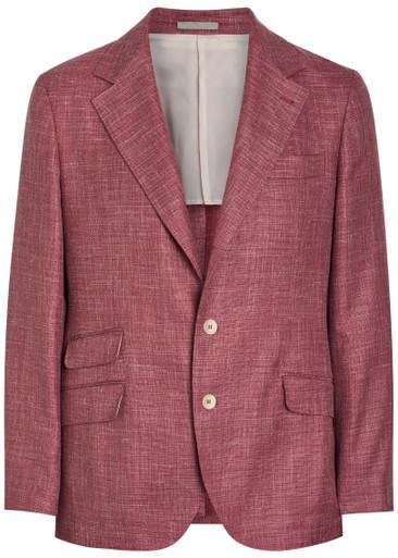 Wool and silk-blend blazer by BRUNELLO CUCINELLI