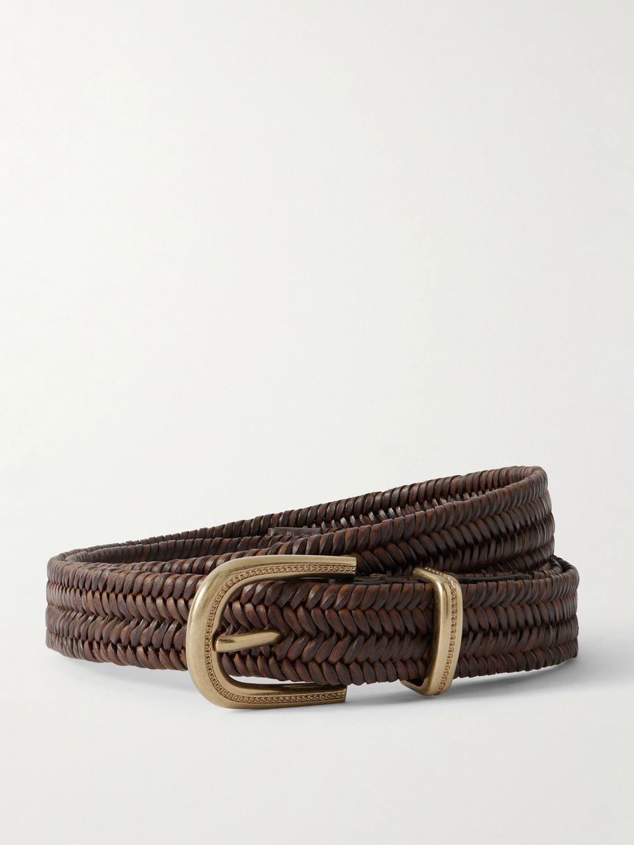 Woven leather belt by BRUNELLO CUCINELLI
