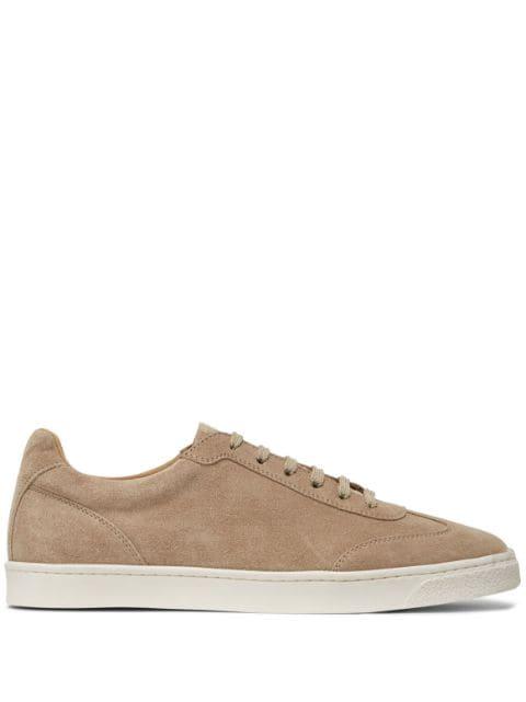 almond-toe leather sneakers by BRUNELLO CUCINELLI