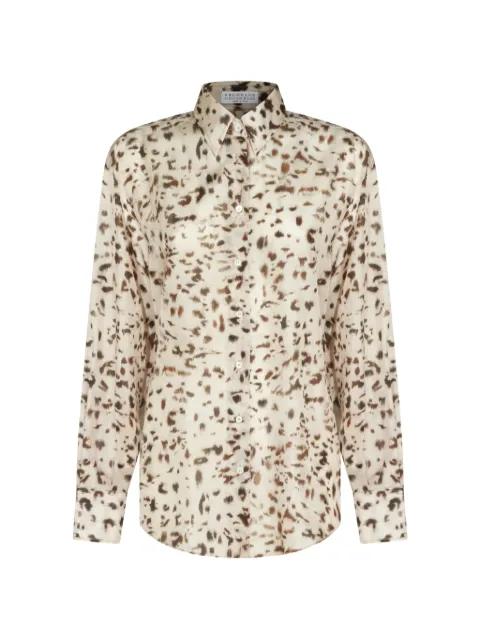 animal-print silk shirt by BRUNELLO CUCINELLI