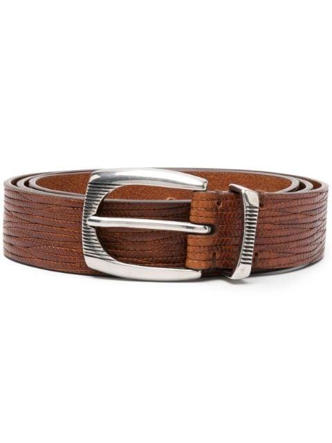 ardillon-buckle leather belt by BRUNELLO CUCINELLI
