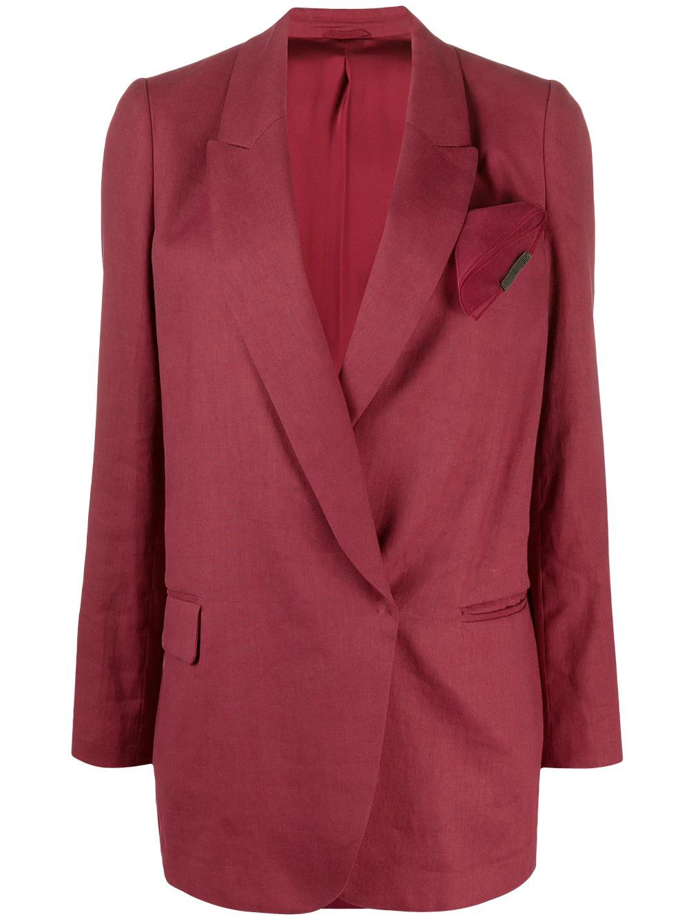 asymmetric peak-lapel blazer by BRUNELLO CUCINELLI
