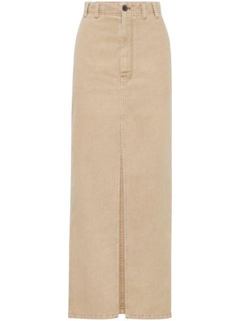 bead-embellished skirt by BRUNELLO CUCINELLI