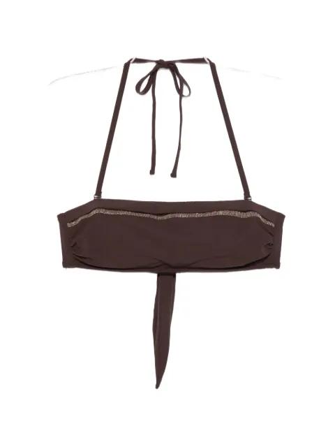 beaded tie bikini by BRUNELLO CUCINELLI