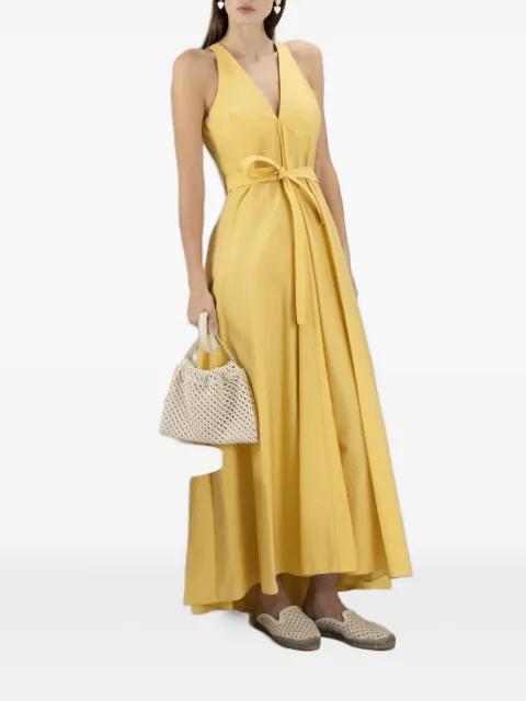 belted V-neck dress by BRUNELLO CUCINELLI