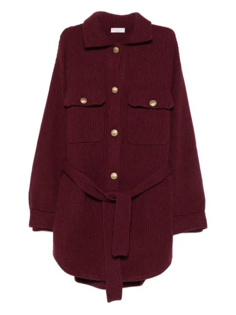 belted buttoned cardigan by BRUNELLO CUCINELLI