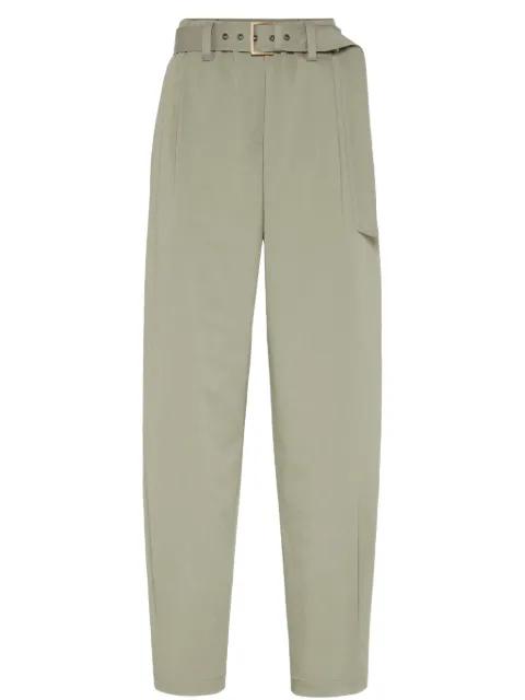 belted gabardine trousers by BRUNELLO CUCINELLI