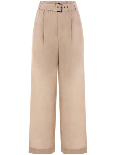 belted gauze trousers by BRUNELLO CUCINELLI