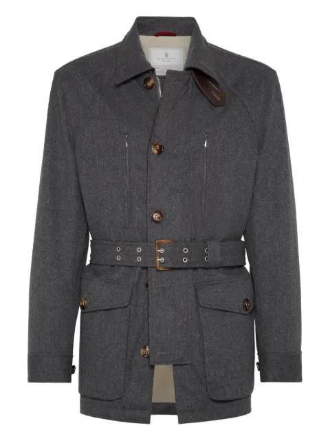 belted padded jacket by BRUNELLO CUCINELLI
