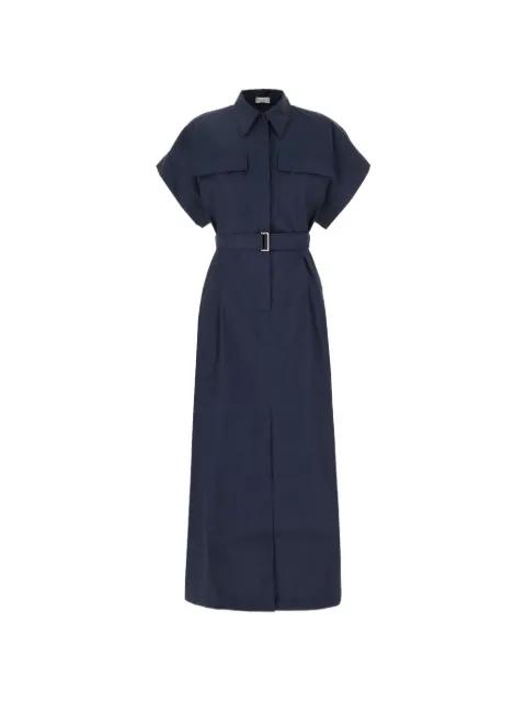 belted short-sleeve dress by BRUNELLO CUCINELLI