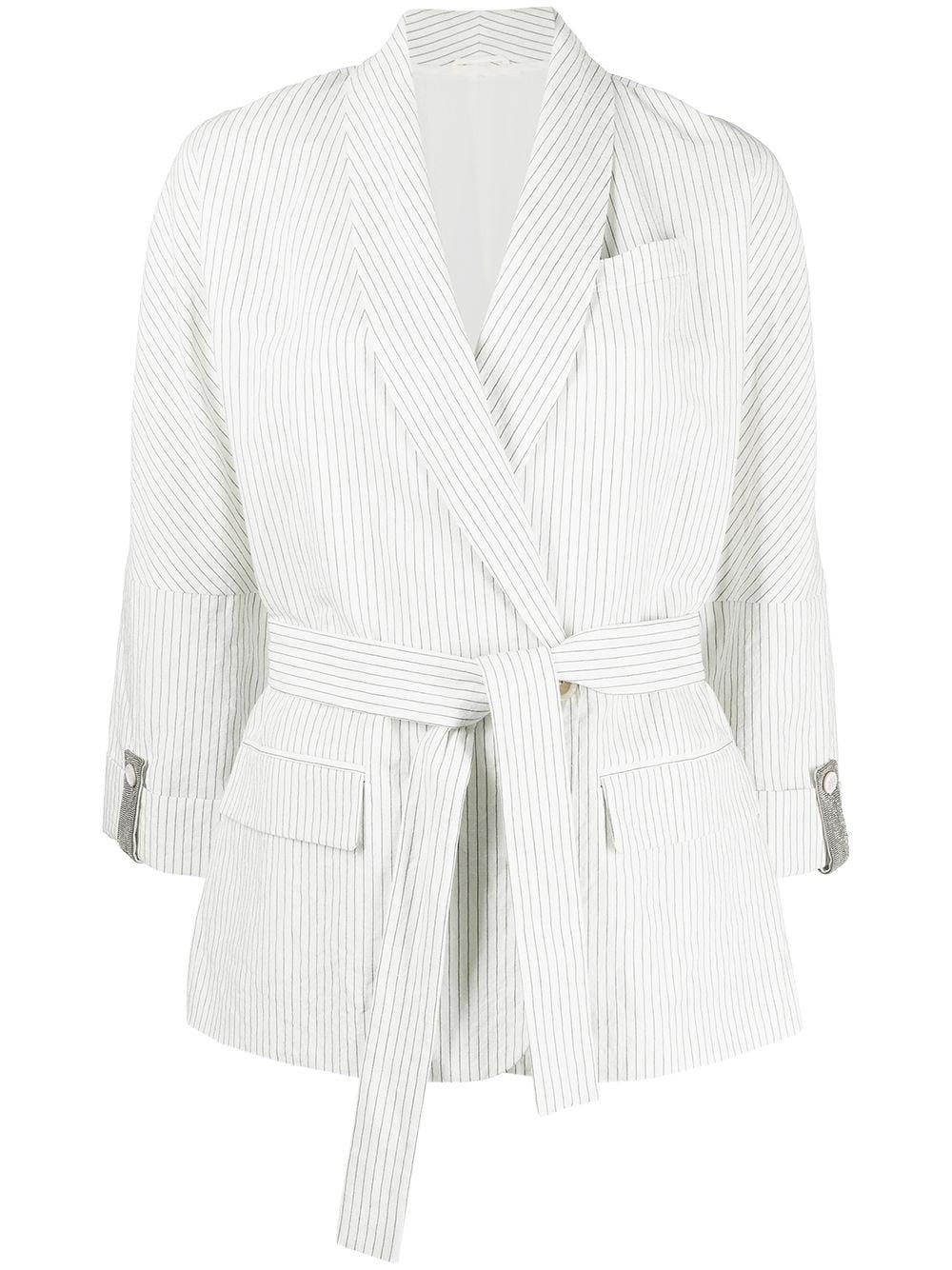 belted wrap blazer by BRUNELLO CUCINELLI