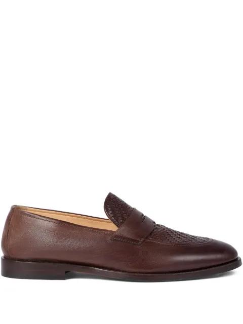 braided-effect penny-slot loafers by BRUNELLO CUCINELLI