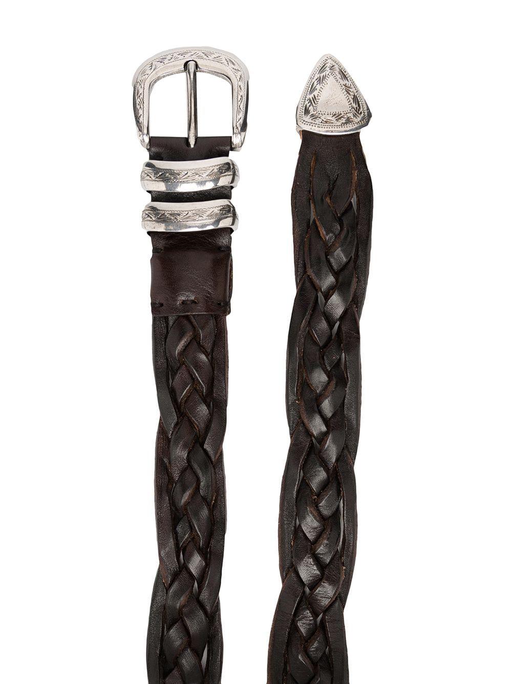 braided leather belt by BRUNELLO CUCINELLI